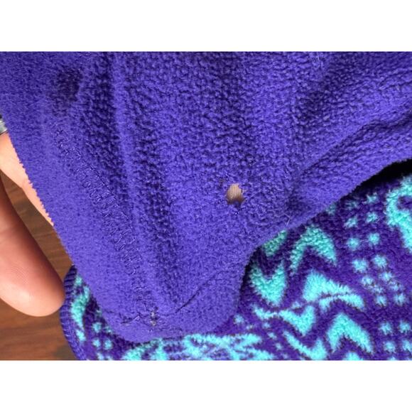 Columbia‎ Sportswear Sweatshirt Fleece Geometric Winter Print Blue Womens XL GUC - Picture 6 of 7